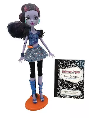 MONSTER HIGH Jane Boolittle First Wave Doll And Diary Mattel 2013 • $17.05