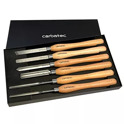 Carbatec 6PC Cryogenic M2 HSS Large Woodturning Chisel Set • $389