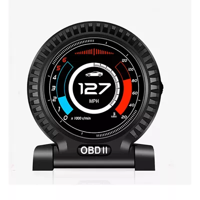 Head Up Display OBD2 Gauge LCD Digital Odometer RPM Voltage Alarm Water Oil Temp • $89.27