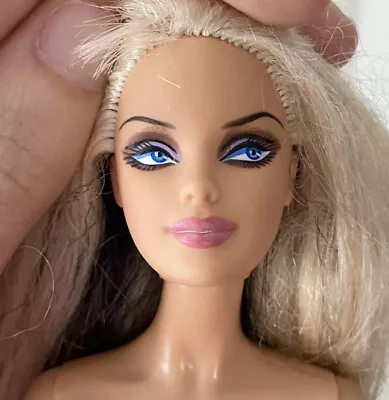 $45 • Buy Nude Barbie Top Model Blonde Black Two Tone Hair Model Muse 2007 Doll For OOAK