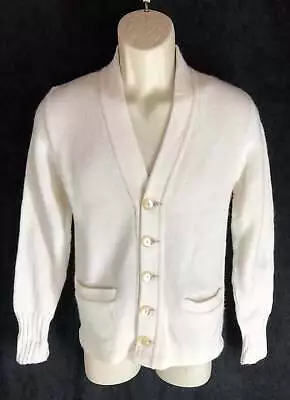 Vintage Bristol Products Varsity Sweater Mens Sz 34 S Cardigan Orlon Acrylic • $14.99