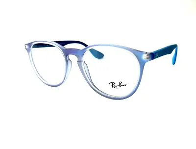 New Ray-Ban Frames Round Acetate RX Light Eyeglasses Blue Rb 7046 5484 51 18 140 • $79.98