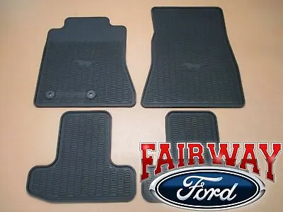15 Thru 23 Mustang OEM Genuine Ford Parts Black Rubber Floor Mat Set 4-pc • $134.95