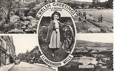Postcard - Llandrindod Wells - Welsh Greetings From Llandrindod Wells - 5 Views • £2.75