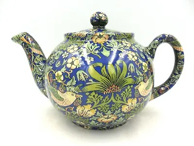 £22.99 • Buy Blue Strawberry Thief Design 2 Cup Teapot By Heron Cross Pottery