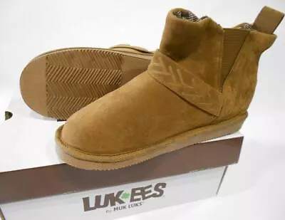 ❤️ NIB Womens Size 7 MUK LUKS Harlene LUK~EES BOOTS Ankle Booties CAMEL BROWN • $27.99