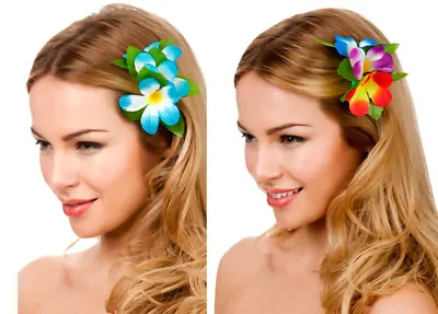 Various Colours Hawaii Flower Hair Clips Hawaiian Accessories • £3.50