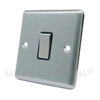 Brushed Satin Chrome Classical 1 Gang Single 2 Way Light Switch CSC1GSWIBS • £6.80