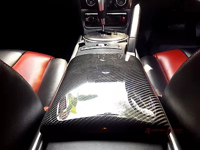 3d Real Glossy Carbon Fiber Front Center Armrest Cover Mazda Rx-8 Mazdaspeed Jdm • $80.18