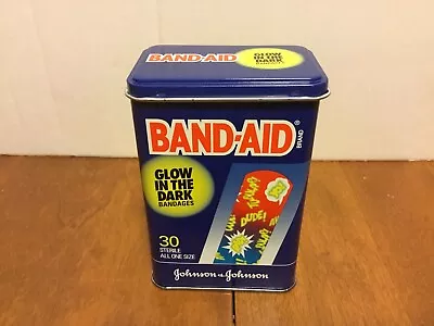 Vintage BAND-AID Tin Glow In The Dark Bandages Johnson & Johnson 1991 Empty • $22.50