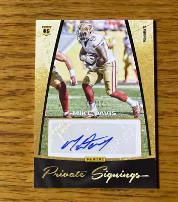 MIKE DAVIS 2016 Panini #MD Private Signings Exclusive Rookie RC Auto /10 • $15