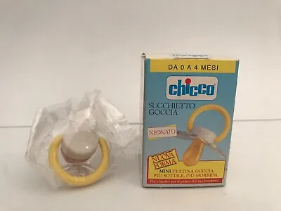 Vintage Chicco Baby Schnuller Succhietto Pacifier Rubber Drop Shaped Pacifier S • $17
