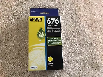 Genuine Epson 676 XL Pro Yellow Printer Ink Cartridge NEW And Expired 06/2017 • $11.48