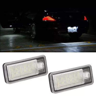 2x White 6000K 18-SMD LED License Plate Lights Lamps For 2004-2007 Audi A8 S8 • $13.75