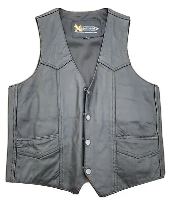 $35 • Buy Mens Leather Motorcycle Biker Vest, Small Size