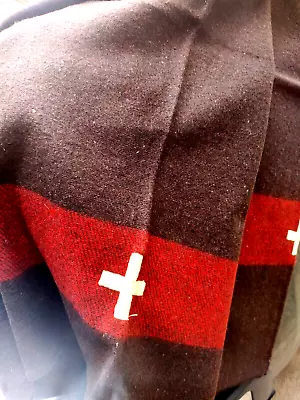 $34.89 • Buy Swiss Army Military Reproduction Heavy Duty Wool Camping Blanket 60 X 84 