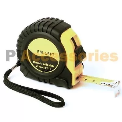 16 FT 3/4  Heavy Duty SAE Metric Measure Tape W/ Hand Strap Belt Clip Thumb Lock • $7.99