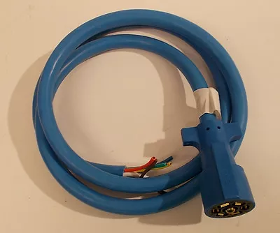 Arctic Blue 7 Way Trailer RV Cord Cold Weather Wire Double Connector Plug 6ft • $40.99