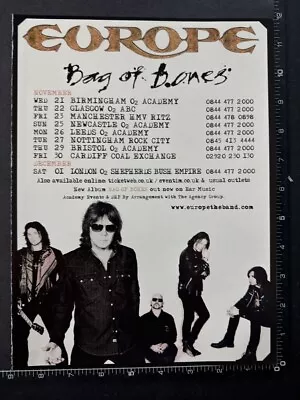 EUROPE - BAG OF BONES TOUR 8X11  Original Magazine Advert M83 • $6.21