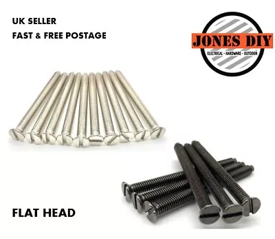 £3.09 • Buy Flat Head Countersunk M3.5 Electrical Socket Screws 40mm Silver Or Black