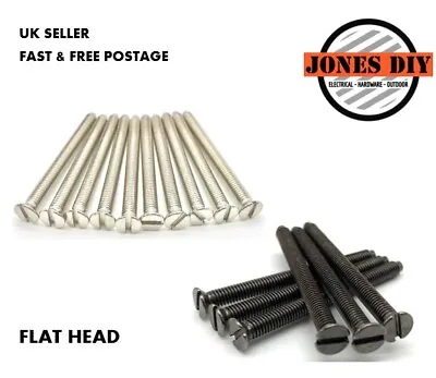 Flat Head Countersunk M3.5 Electrical Socket Screws 40mm Silver Or Black • £3.59