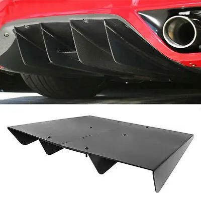 Universal Rear Diffuser Lower Splitter Fins Underbody Assembly Black ABS • $28.90