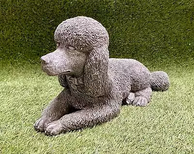 Large Poodle Concrete Ornament Dog Sculpture Pet Memorial Outdoor Garden Gift • £49.99