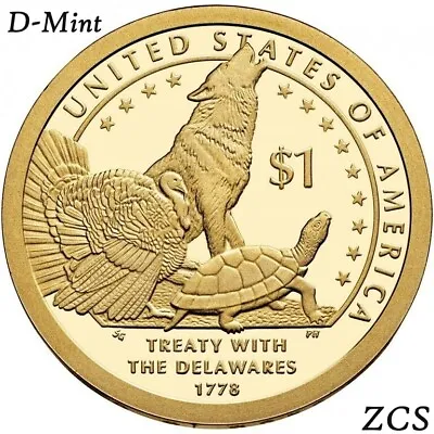 $3.95 • Buy 2013 D Native American Dollar Mint Coin Sacagawea Treaty With The Delawares  