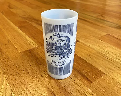 Currier And Ives Milk Glass Tumbler • $21.99