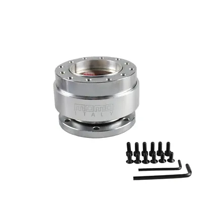 Aluminium Car Steering Wheel Quick Release HUB Adapter Snap Off Boss Kit SILVER • $41.69