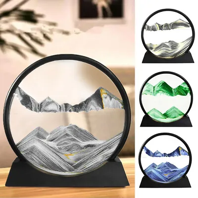 3D Moving Sand Sandscape In Motion Display Frame Art Picture Glass Flowing Gift • £7.95