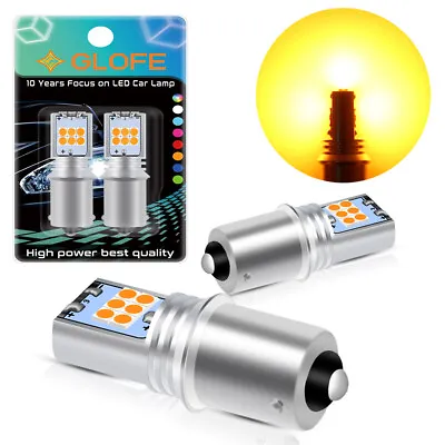 GLOFE 1156 7506 3497 LED Front Turn Signal Blinker Light Bulb Amber Yellow 3000K • $14.41