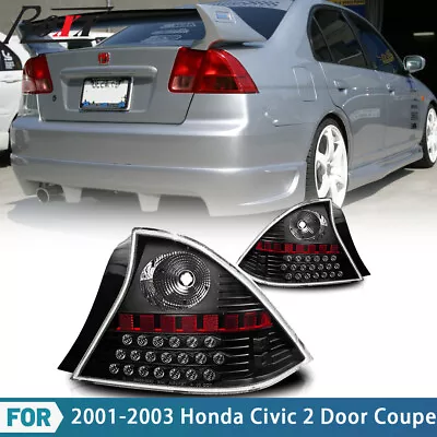 LED Tail Lights For 2001-2003 Honda Civic 2 Door Coupe Turn Signals Brake Lamp • $143.99