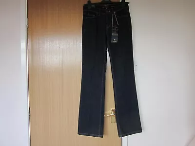 Oasis Dark Denim Bootcut Jeans  My Scarlet  Size 8R BNWT Tan Stitching • £8.99