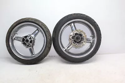 02-03 Yamaha Yzf R1 Chrome Front Rear Wheel Rims Straight  • $250