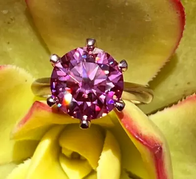 $279 • Buy 3.00 Ct Pink Treated Diamond Beautiful Ring VVS1 Certified ! Birthday Gift
