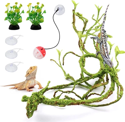 $15.30 • Buy Bearded Dragon Tank Accessories, Reptile Plants, Bendable Jungle Climb