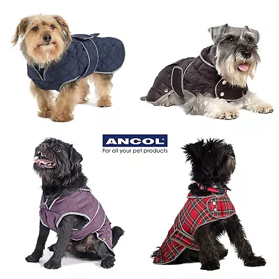 Ancol Dog Coat Harness Compatible Muddy Paws Grey Fleece Quilt Red Tartan Puppy  • £18.99