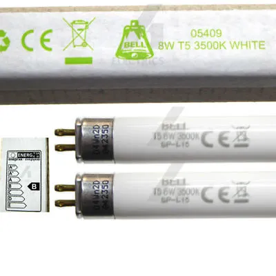 2 X 8w T5 Fluorescent Tube 300mm 12  White Emergency / Strip Light Bulbs BELL • £8.95