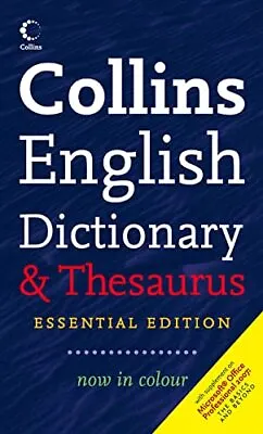 Collins Essential Dictionary And Thesaurus (Dictionary/Thesaurus) Hardback Book • £4.63