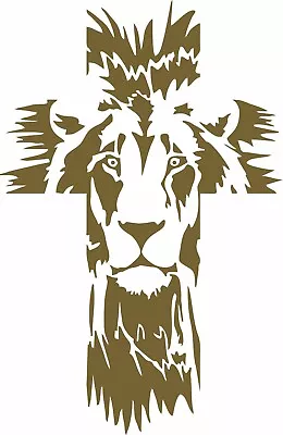 Lion Judah Yeshua Lamb Jesus Christ Cross Christian GOD Vinyl Decal Sticker  • $18.58