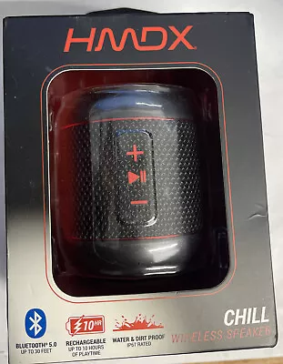 HMDX Chill Portable Bluetooth Speaker MP3 Player Accessories Black/Red • $9.99