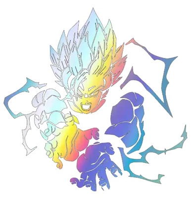 Holographic Vinyl Decal Truck Car Sticker - DBZ Dragon Ball Z Super Saiyan Goku • $7