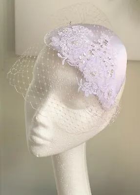 £86 • Buy White Bridal Birdcage Cocktail Hat Fascinator Wedding Headpiece Hairpiece Access