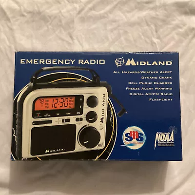 Midland ER102 Emergency Survival Radio Crank Power Weather Alert AM/FM Used • $23.99