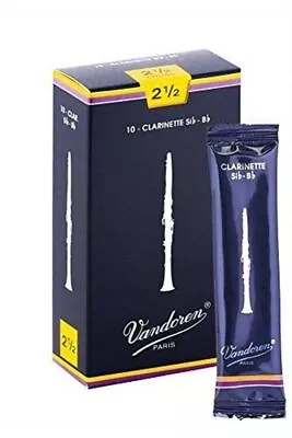 Vandoren Bb Clarinet Traditional Reeds Strength 2.5 10-pack • $27.27