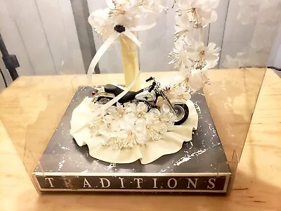 🏍🎂 Miniature Harley Davidson Motorcycle Traditions Wedding Cake Topper 🎂🏍 • $69.99