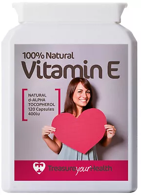 £10.95 • Buy Superior Natural Vitamin E 400iu - D-Alpha Tocopherol ✅ - 120 Softgel Capsules