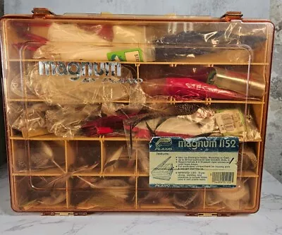 Vintage Plano  MAGNUM 1152  Fishing Tackle Box Fly Fishing Crafting Gear Rare • $99.99