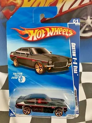 Hot Wheels 2010 HW Faster Than Ever 1/10 129 Chevrolet Custom V-8 Vega Black WAL • $9.49